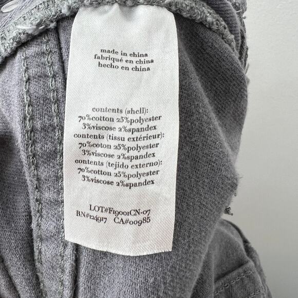 WE WORE WHAT Gray L Denim Overalls Cotton Suspender Button High Rise Skinny Leg - Picture 9 of 10